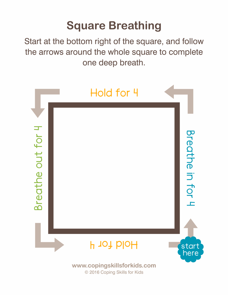 Square Breathing Worksheet How To Do Square Breathing The 4 4 Box Square Breathing Worksheet How To Do Square Breathing The 4 4 Box